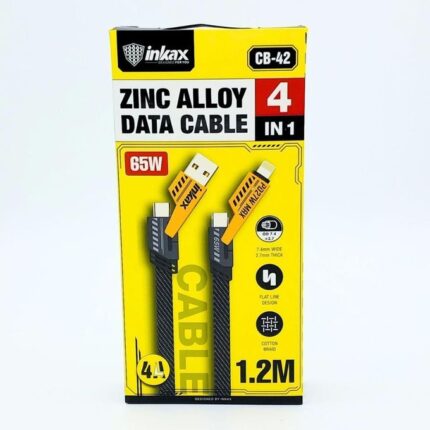 Inkax Zinc Alloy Data Cable 4in1 65W 1.2M 4A
